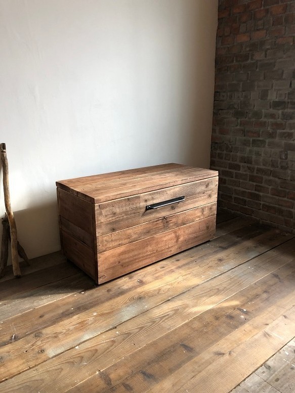 数量限定 M-BOX 古材 木箱 ボックス 椅子 ベンチ チェアー キャスター