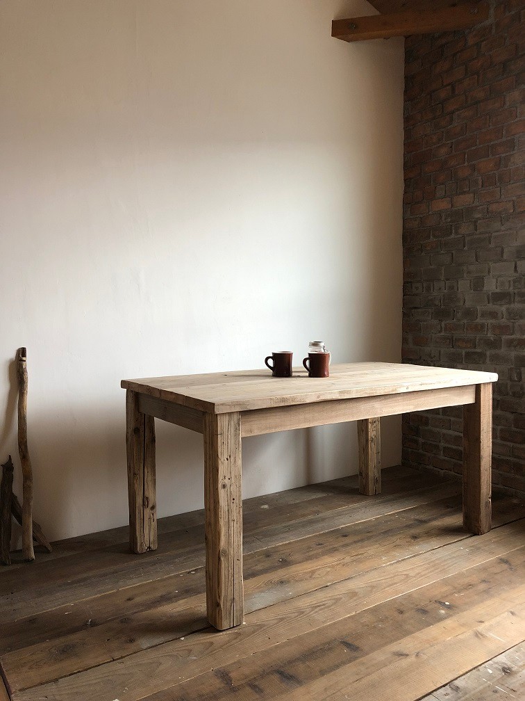 数量限定　OWT-150　古材　テーブル　ダイニングテーブル　デスク　ワークデスク　カフェテーブル　作業台　古材　机