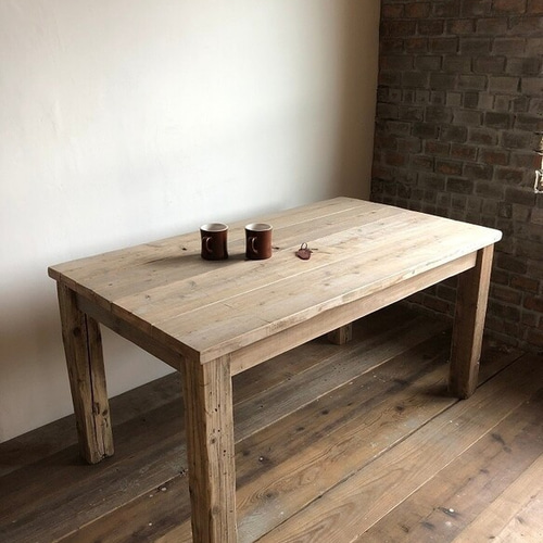 専用ヴィンテージ 無垢材 ダイニングテーブル 木製 古材 作業台カフェ アトリエ 数量限定 OWT-150 古材 テーブル ダイニングテーブル デスク