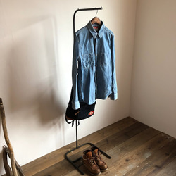 サイズオーダー可】【引取可能】無垢材 折りたたみ式ハンガーラック