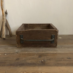 数量限定　OWB - 40　古材　ボックス　アイアン　木箱　収納　取手　多目的箱 3枚目の画像