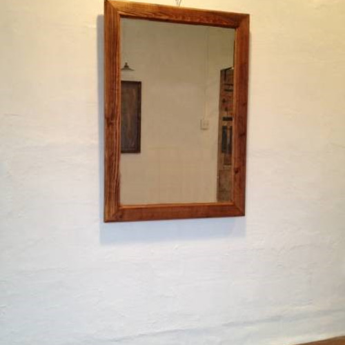 数量限定 WMW-B 古材 鏡 ミラー 木製枠 壁掛け 置き鏡 美容室 中型