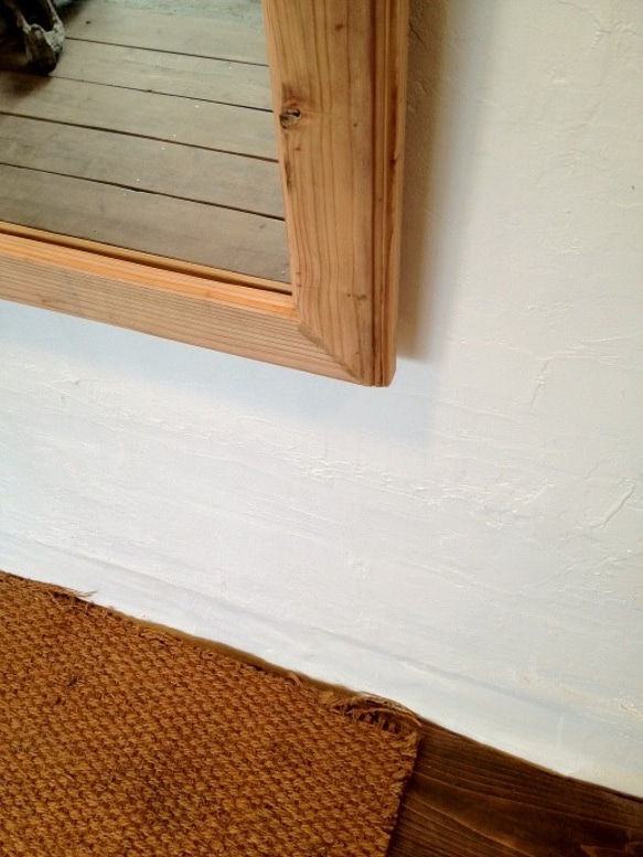 数量限定　WMW-N　古材　鏡　ミラー　木製枠　壁掛け　置き鏡　美容室　中型　サロン　アパレル店　ご自宅 より歪みの少ないプロモデル クリアーブラウン 色ムラ