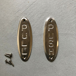 数量限定　PP-S　PULL PUSH セット　ドアサイン　真鍮　押す　引く　プレート　プル　プッシュ　ハンドメイド 3枚目の画像