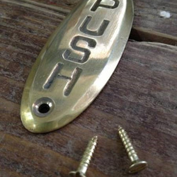 数量限定　PP-G　PULL PUSH セット　ドアサイン　真鍮　押す　引く　プレート　プル　プッシュ　ハンドメイド 7枚目の画像