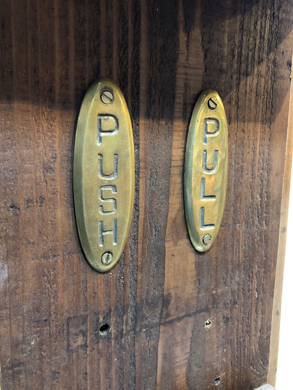 数量限定　PP-G　PULL PUSH セット　ドアサイン　真鍮　押す　引く　プレート　プル　プッシュ　ハンドメイド 8枚目の画像