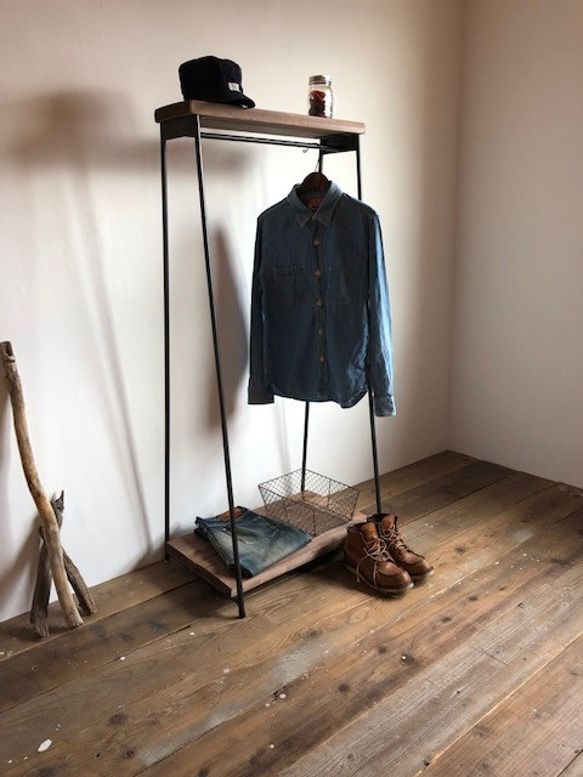 貴重　数量限定　MH4-NS　ハンガーラック　インダストリアル　古材 数量限定 MH4N-NS ハンガーラック アイアン 古材 収納 ラック