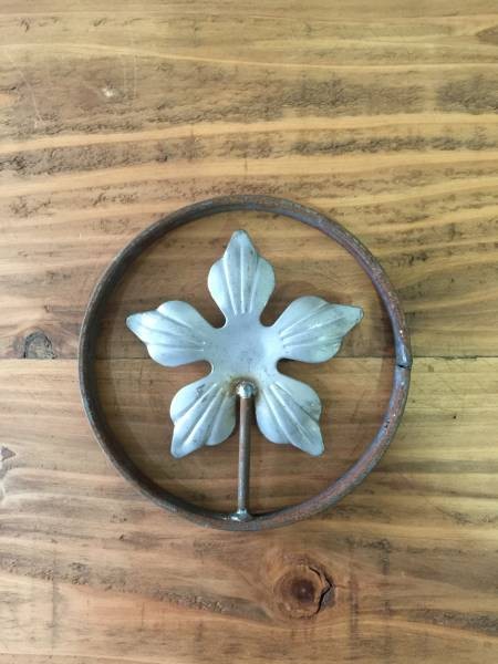 数量限定　CF-12-08　創意工夫　アイアン　パーツ　溶接　材料　鉄　装飾　柵　フェンス　花　溶接部材