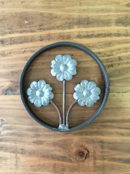 数量限定　CF-12-18　創意工夫　アイアン　パーツ　溶接　材料　鉄　装飾　柵　フェンス　花　溶接部材