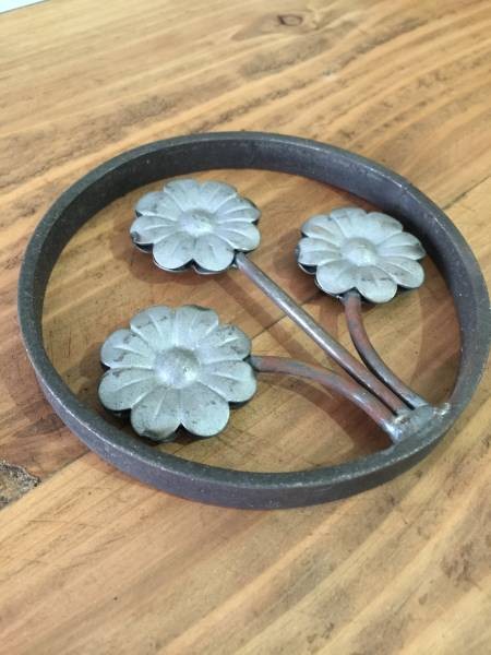 数量限定　CF-12-18　創意工夫　アイアン　パーツ　溶接　材料　鉄　装飾　柵　フェンス　花　溶接部材