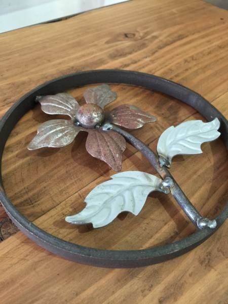 数量限定　CF-15-22　創意工夫　アイアン　パーツ　溶接　材料　鉄　装飾　柵　フェンス　花　溶接部材