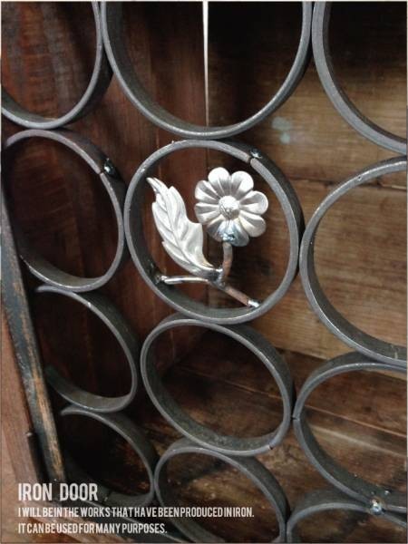 数量限定　CF-15-22　創意工夫　アイアン　パーツ　溶接　材料　鉄　装飾　柵　フェンス　花　溶接部材