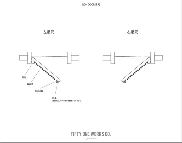 （※ご購入前在庫確認必須※）お色自由設計　ID-CF　アイアンドア　鉄扉　枠付　インダストリアル　ドア　扉　鉄格子 10枚目の画像