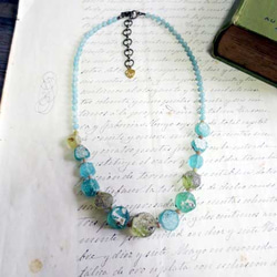 古代ガラスのシンプルネックレス2 ネックレス・ペンダント