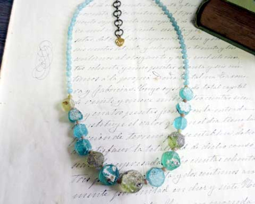 古代ガラスネックレス　ガラスネックレス　ネックレス　古代ガラス　NO 1 古代ガラスネックレス ガラスネックレス ネックレス 古代ガラス NO 1