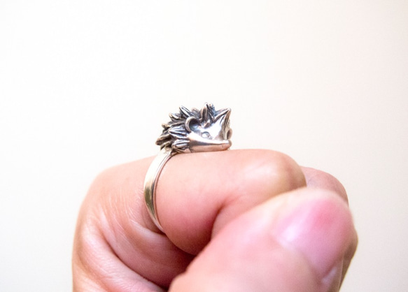 純銀刺蝟戒指/森林小淘氣 IONA SILVER 第1張的照片