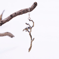 純銀小鳥耳環/枝頭孤鳥 IONA SILVER 第1張的照片