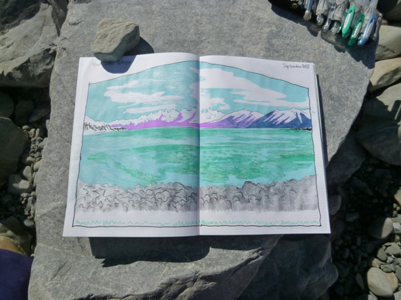 Lake Tekapo = 原創山水風景紙膠帶．旅行寫生 Washi Masking Tape 25 mm 第3張的照片