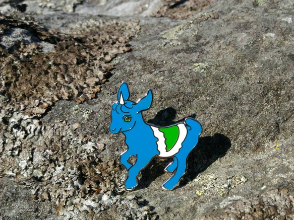 純素 山羊寶寶 獨角獸 Vegan Kid 硬琺瑯金屬徽章 Hard Enamel Pin 動物平權 家畜解放 第1張的照片