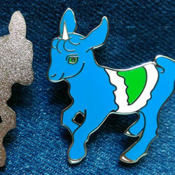 純素 山羊寶寶 獨角獸 Vegan Kid 硬琺瑯金屬徽章 Hard Enamel Pin 動物平權 家畜解放 第5張的照片