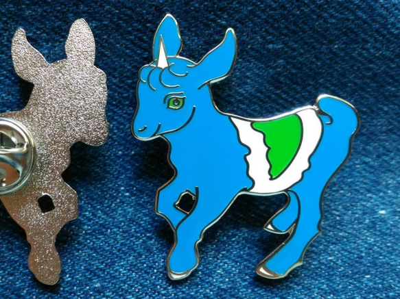 純素 山羊寶寶 獨角獸 Vegan Kid 硬琺瑯金屬徽章 Hard Enamel Pin 動物平權 家畜解放 第5張的照片