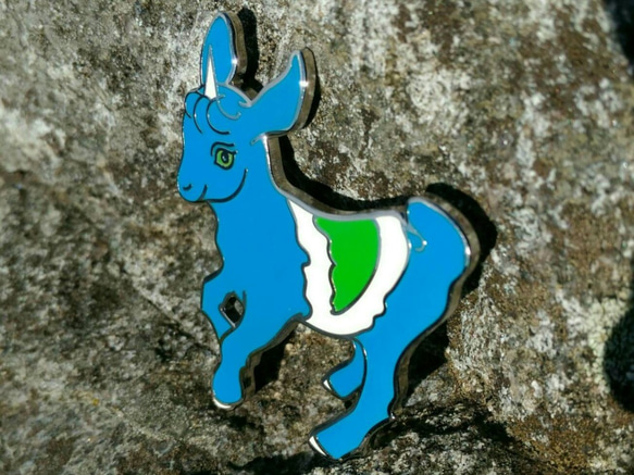 純素 山羊寶寶 獨角獸 Vegan Kid 硬琺瑯金屬徽章 Hard Enamel Pin 動物平權 家畜解放 第10張的照片