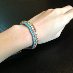 Bijou Bracelet (chain)/ pale green-blue-pink 3枚目の画像