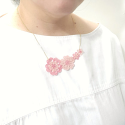 【訂製】櫻花蕾絲 項鍊 桜の花 Sakura Cherry Blossom Necklace 第3張的照片