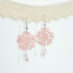 armei《訂製》櫻花片片 耳環 桜の花 Spring Sakura Cherry Blossom Earrings 第2張的照片