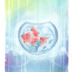 オリジナルステンシルシート　シートのみ　夏金魚（琉金） 2枚目の画像