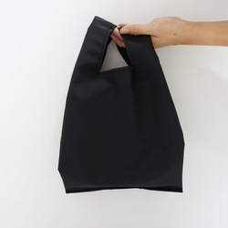 環境に優しい小さなショッピングバッグ飲料食品袋プレーン麺霧黒 2枚目の画像