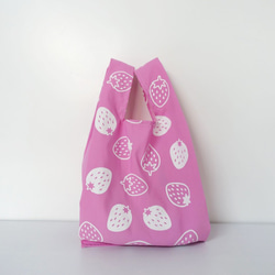 環保小型購物袋 飲料食物提袋 草莓 第4張的照片