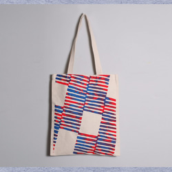 Peibuは手形の9オンスバッグを描いた[ゼブラ]シングル/ダブルハンド/ショルダーグレー/青と赤 2枚目の画像