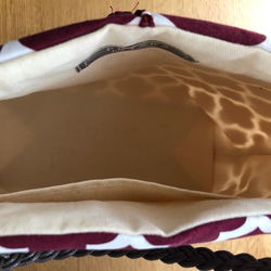 新色モロッカン柄の六角クラシックバッグ　トレンドチョコレートブラウン(あずき色)ギフトSALEお着物　成人式 2枚目の画像