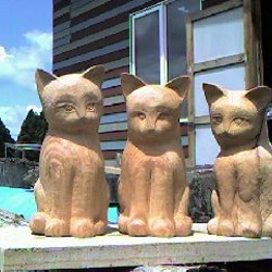 受注生産注文品 愛猫 愛犬 ペット 置物 木 お祝い プレゼントに☆ 2枚目の画像