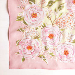 手帕｜甜美的花朵玫瑰和丁香（淡粉紅色）迷你尺寸/棉 第9張的照片