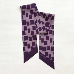 斜紋圍巾｜太妃紫（棉） 第4張的照片