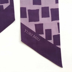 斜紋圍巾｜太妃紫（棉） 第5張的照片