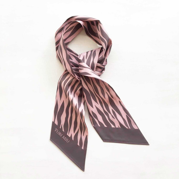 斜紋圍巾 | Ripple Mauve Pink (Cotton) 第1張的照片