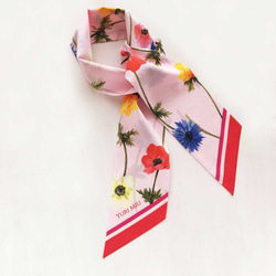 斜紋圍巾 | Anemone Happy 紅色（棉質） 第1張的照片