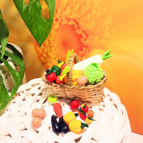 ミニチュア粘土 野菜盛りだくさん！【9種25個セット】 レジン・樹脂