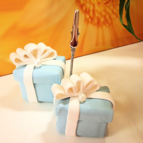 ギフトボックス【メモクリップスタンドセット】 ティファニーカラー