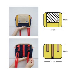 Robot bag/Mustard Stripe 4枚目の画像