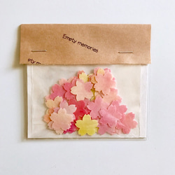 送料無料 透ける お花のフレークシール 桜 グラデーションMIX 3枚目の画像