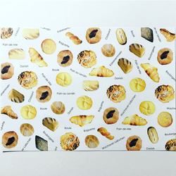 送料無料 オリジナル デザインペーパー オシャレなパン屋さん ホワイト 10枚 2枚目の画像