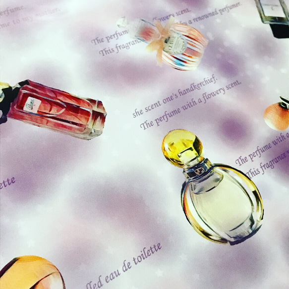 送料無料 オリジナル デザインペーパー 香水瓶 パープル １０枚 3枚目の画像