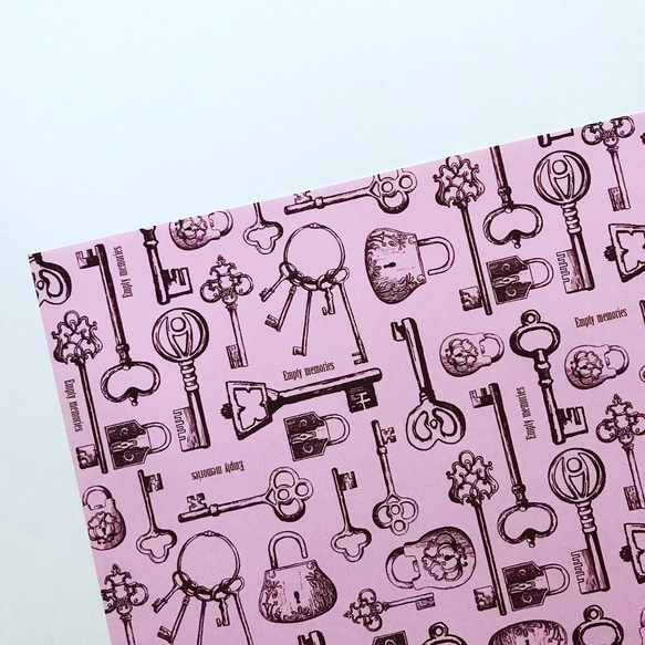 送料無料 オリジナル デザインペーパー dimple key ピンク 10枚 1枚目の画像