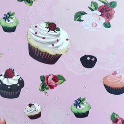 送料無料 オリジナル デザインペーパー cupcake&lace ライトピンク 10枚 3枚目の画像