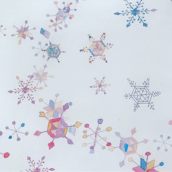 送料無料 オリジナル  デザインペーパー 雪の結晶 ピンク 10枚 3枚目の画像