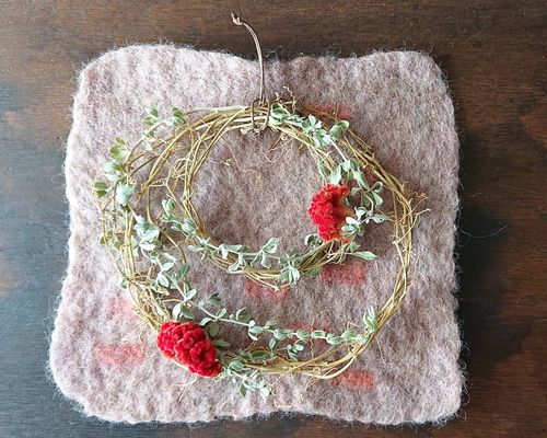 ゴーヤの蔓のリース 秋の装い リース まのなかみ 通販 10539625